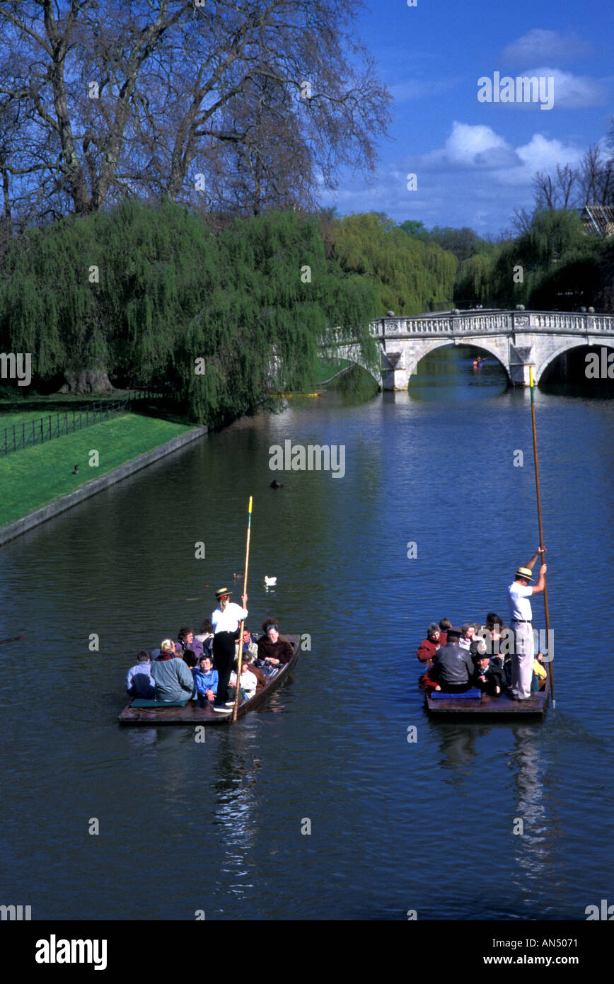 Punts on River Cam Stock Photo