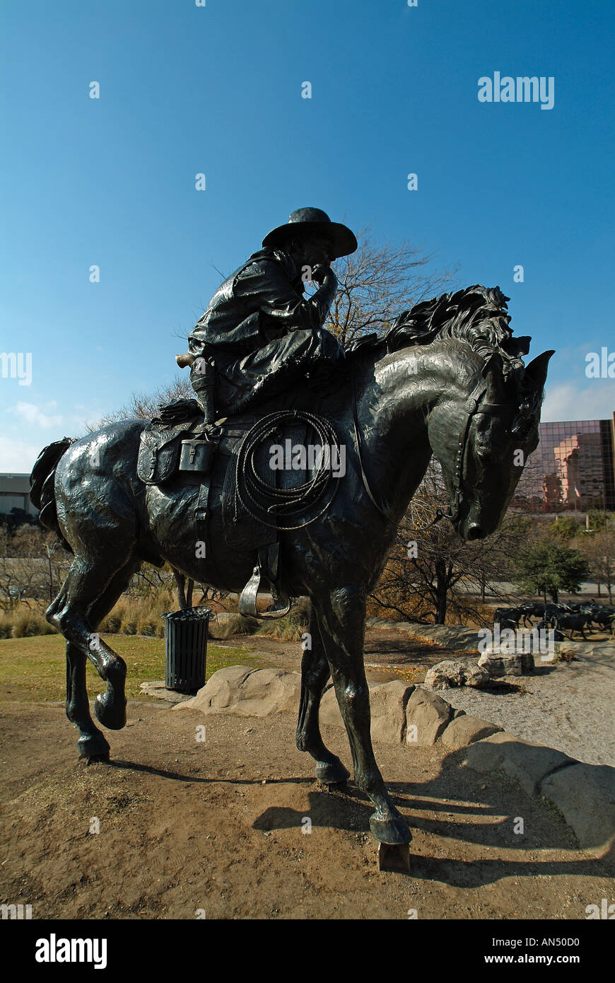 Statue In Dallas Downtown Texas Stock Photos & Statue In Dallas