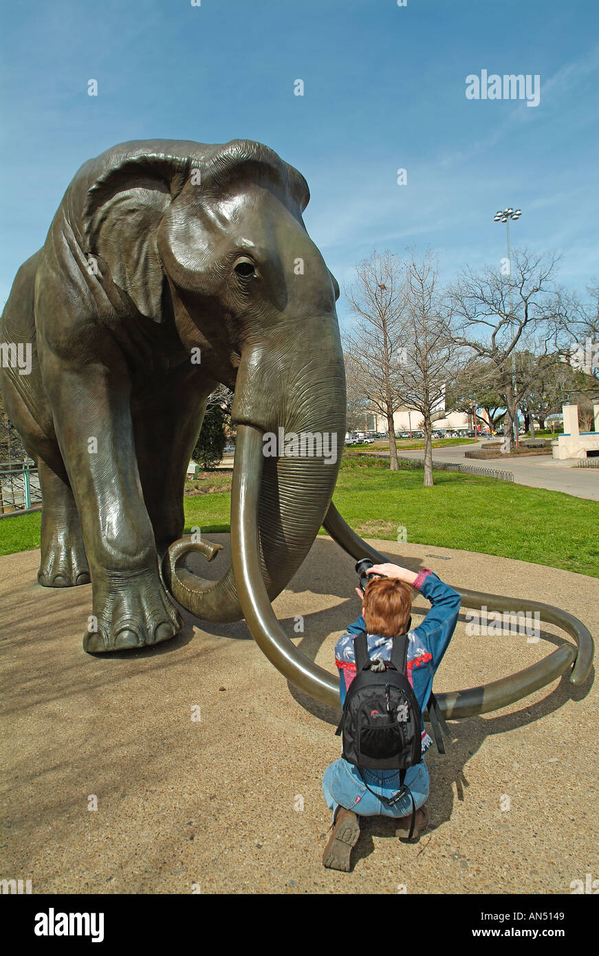 Statue of a mammoth Stock Photo