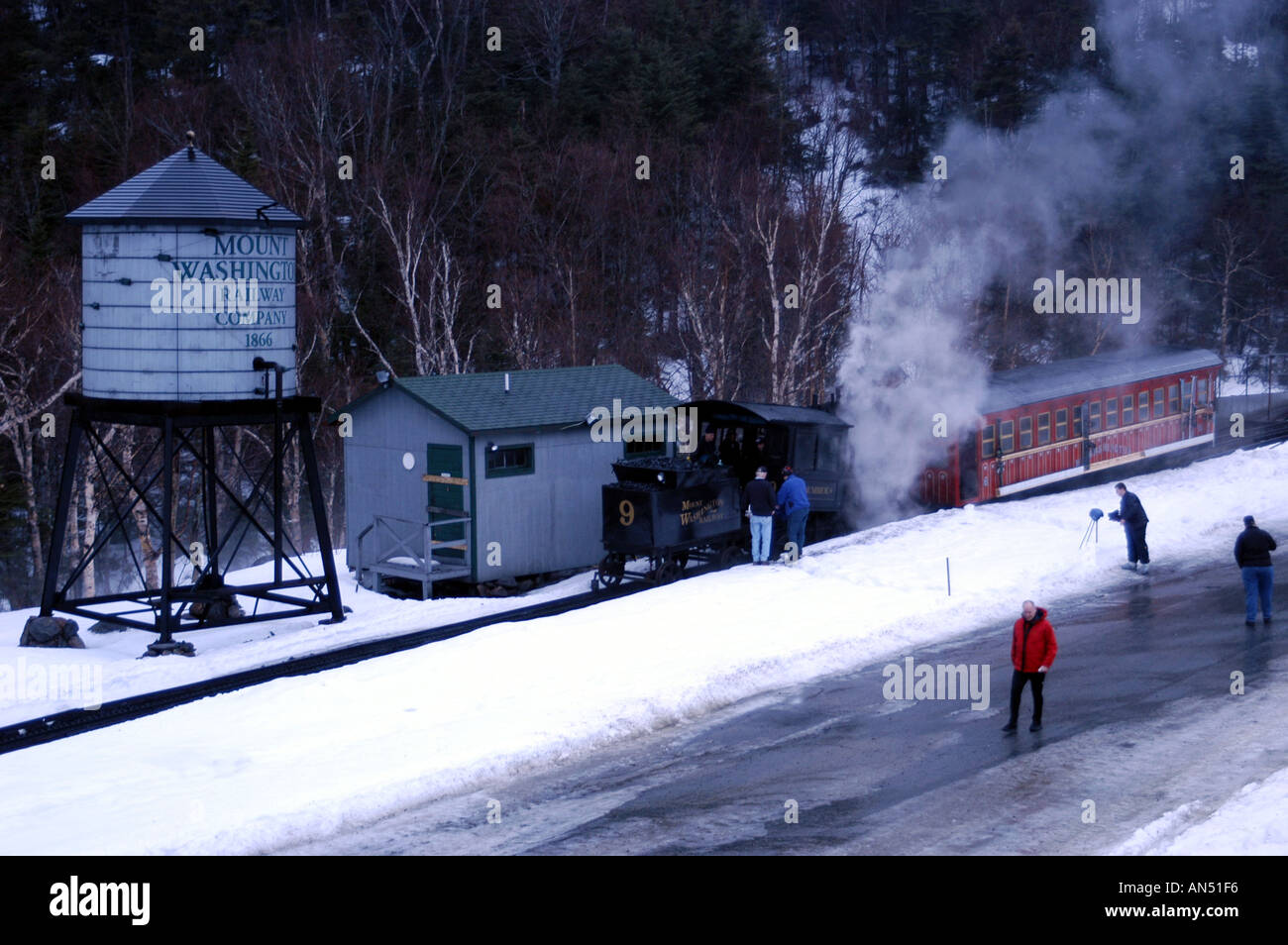 The Cog Railway Mount Washington Stock Photo