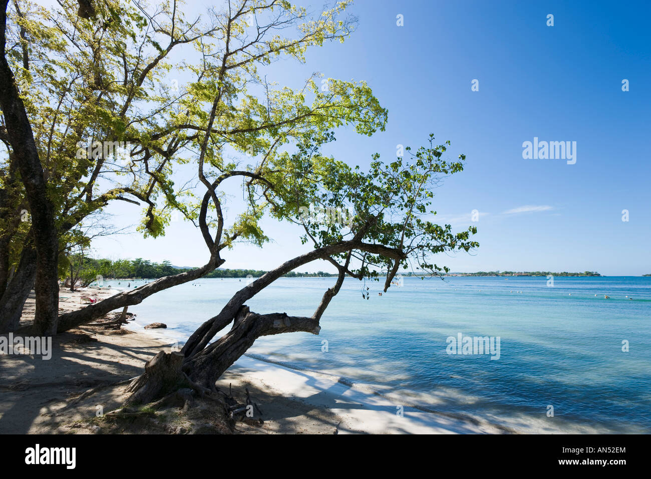Beach outside Riu Negril Hotel, Bloody Bay, Negril, Jamaica, Caribbean, West Indies Stock Photo