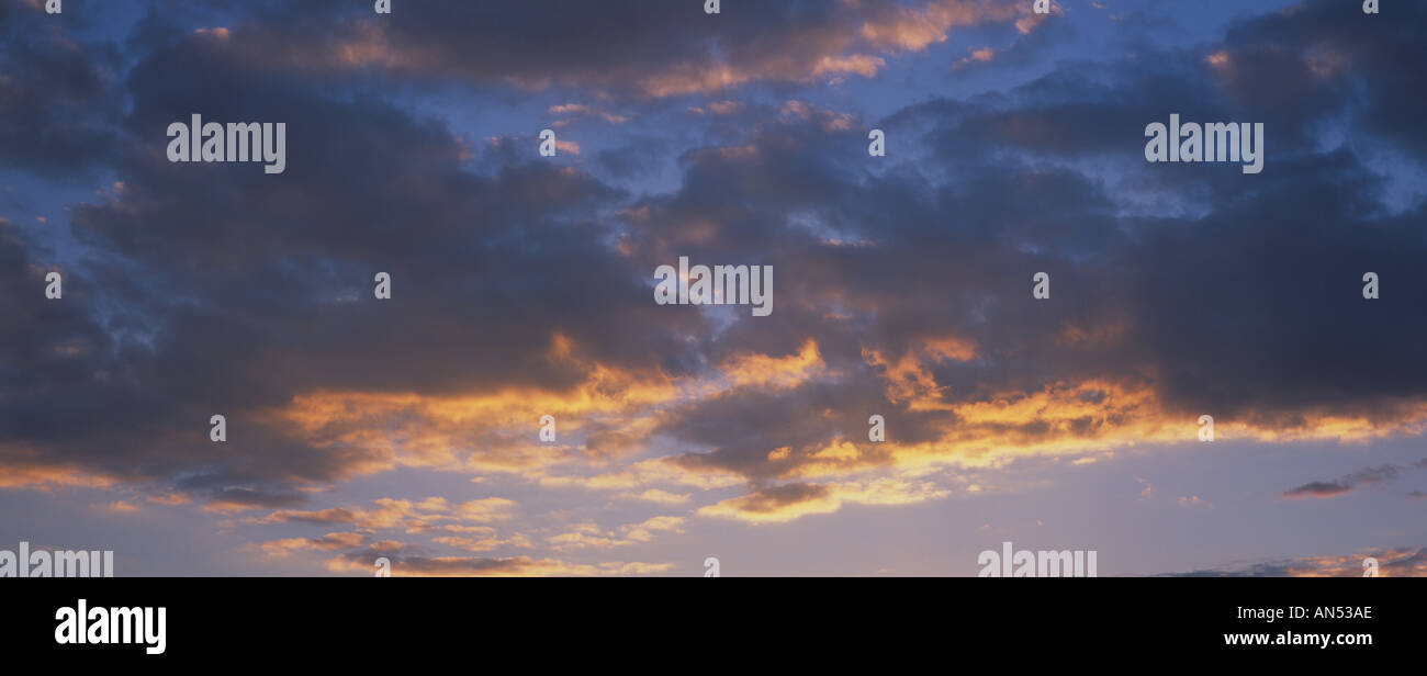 A hint of sunlight on clouds Stock Photo