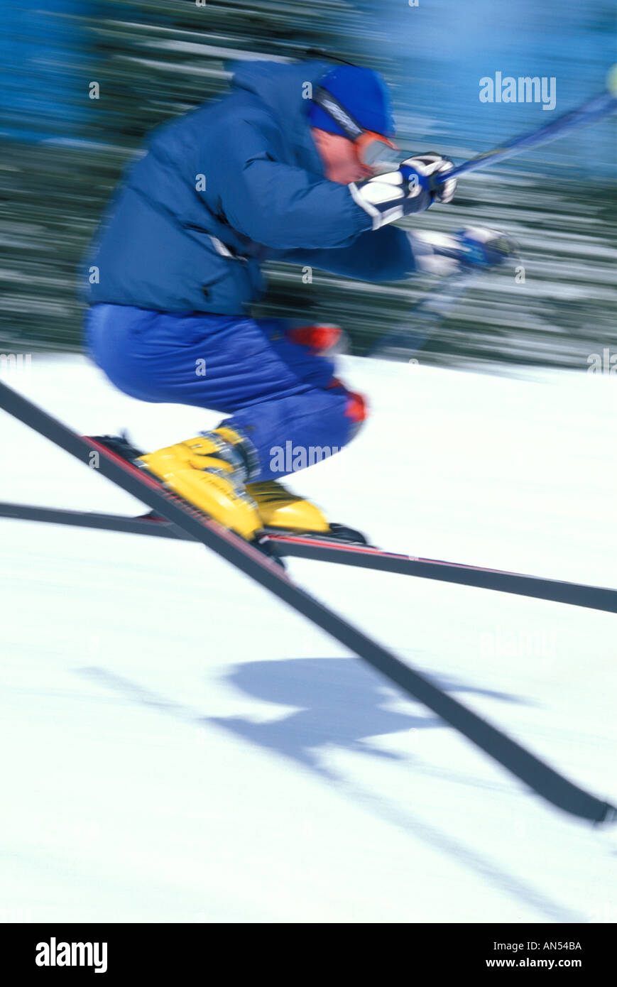 skier skieur Mark Stein Sun Peaks BC Stock Photo
