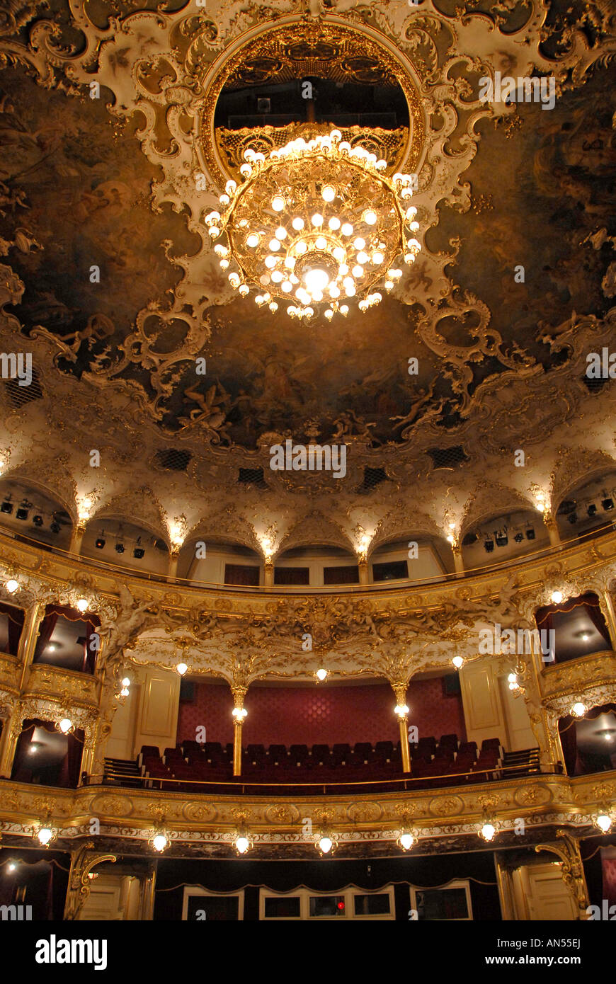 Auditorium of National Theatre in Prague Czech republic Stock Photo - Alamy