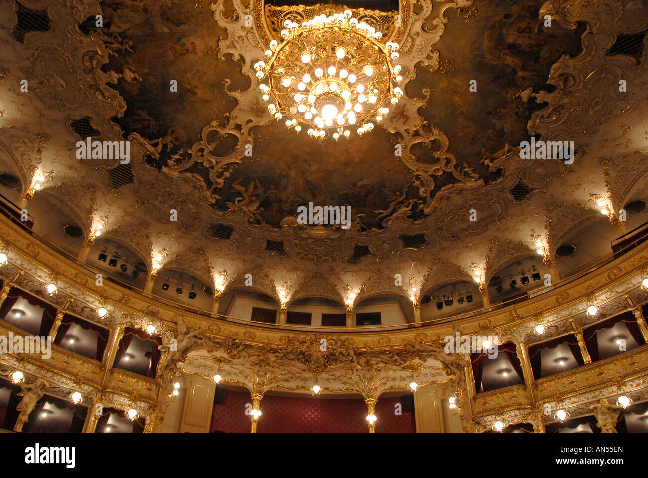 Auditorium of National Theatre in Prague Czech republic Stock Photo - Alamy