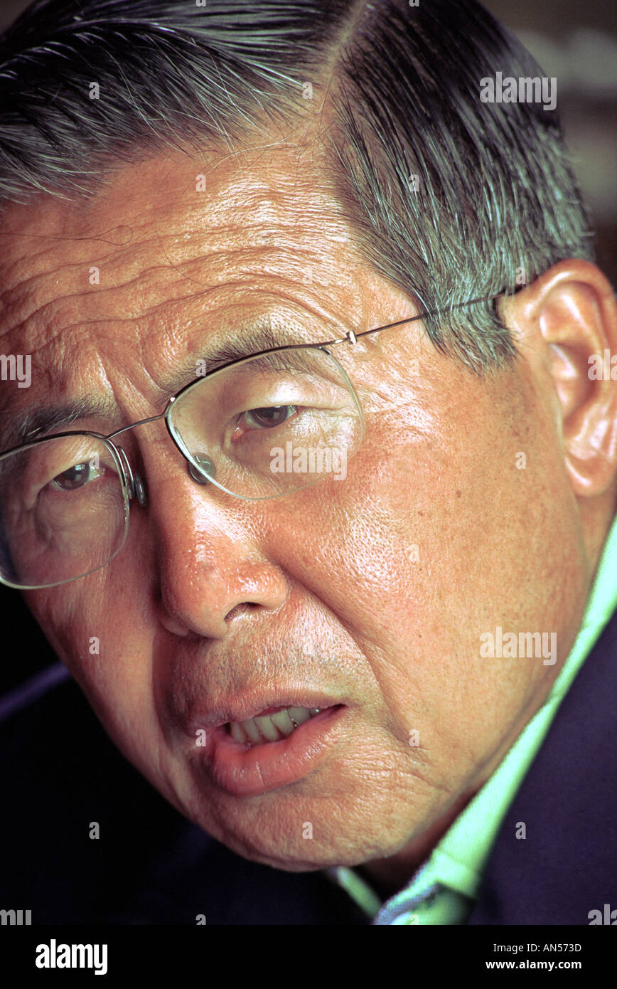 Alberto Fujimori ex President of Peru of Japanese origin  Stock Photo