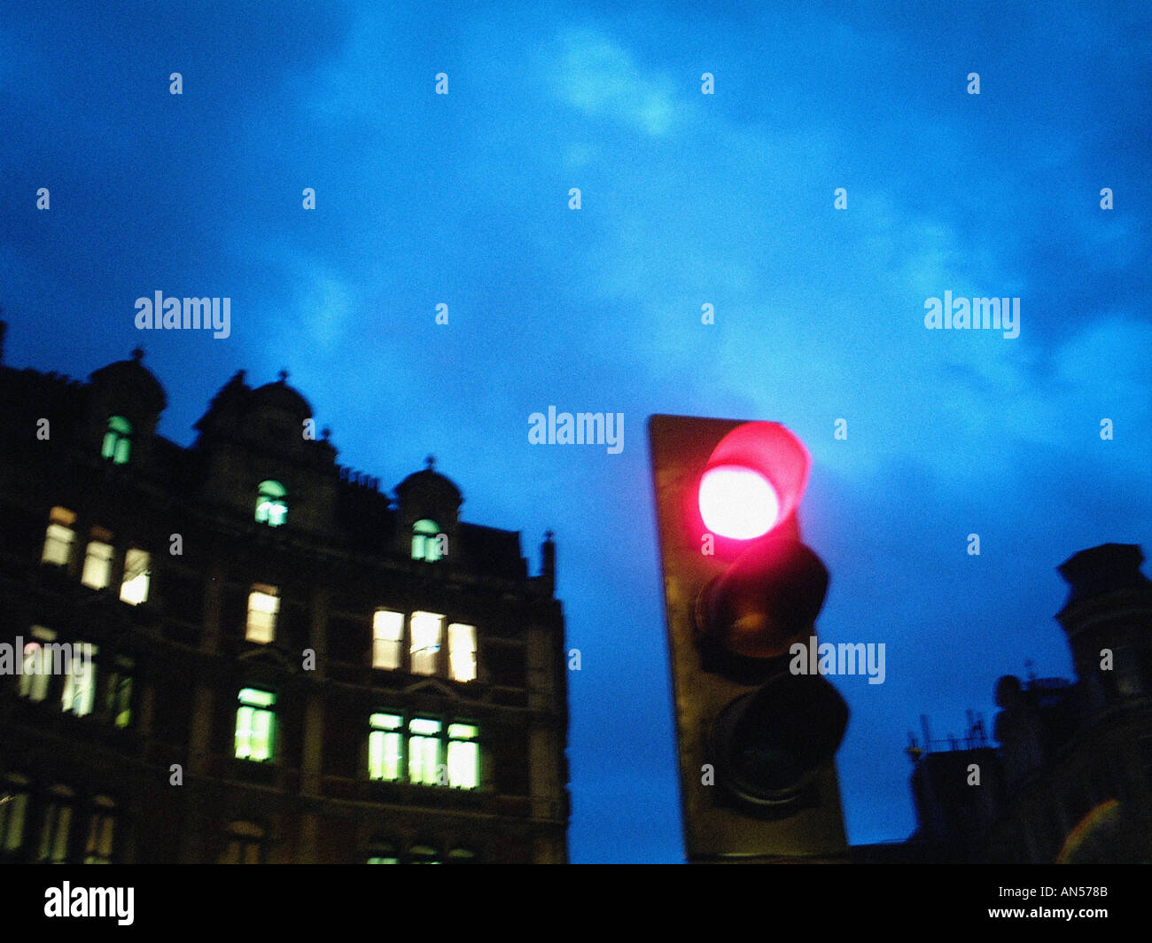 Traffic lights on red Stock Photo - Alamy