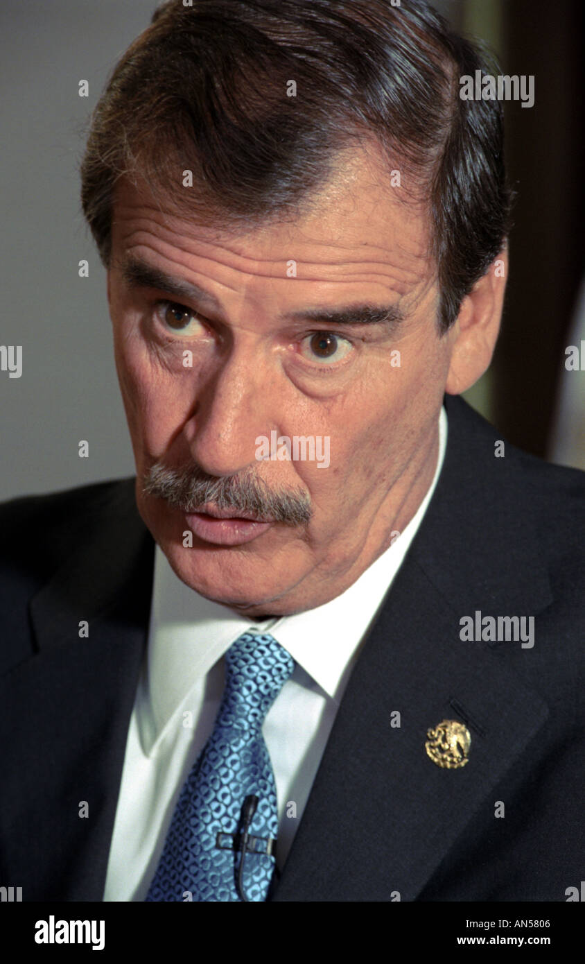 President Vicente Fox Quesada during an interview with Time Magazine at the official residence President Vicente Fox Quesada during an interview with Time Magazine at the official residence