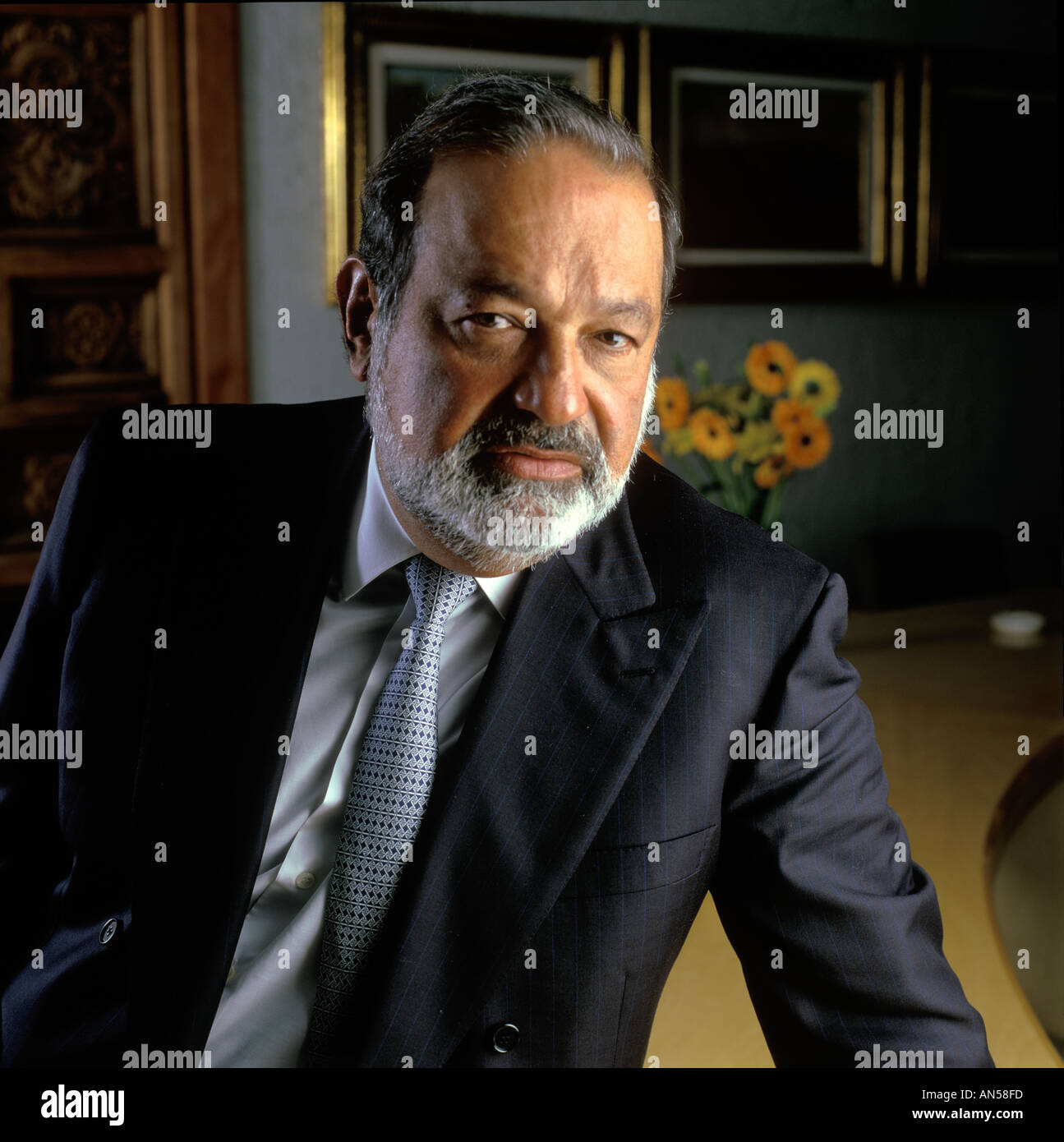 Carlos Slim Helu founder and Honorary Chairman for life of Grupo Carso in  his office in Mexico City Stock Photo - Alamy
