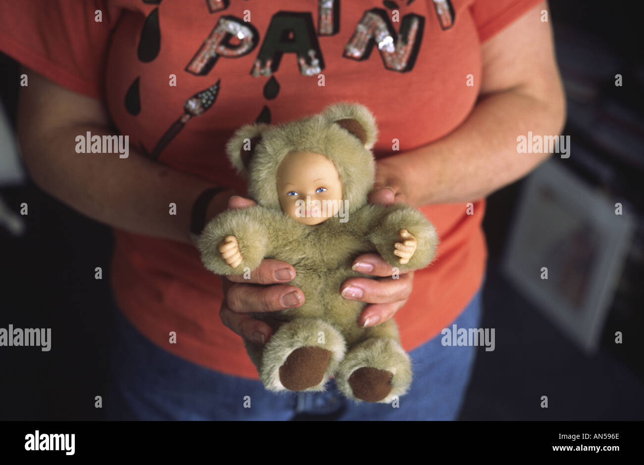 Anne Geddes Teddy Bear Stock Photo
