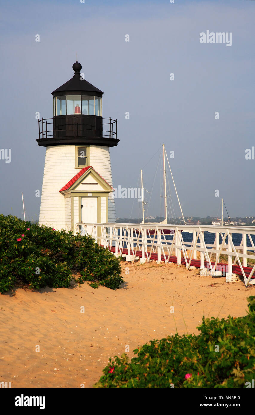 Brant Point Lighthouse Nantucket Stock Photo