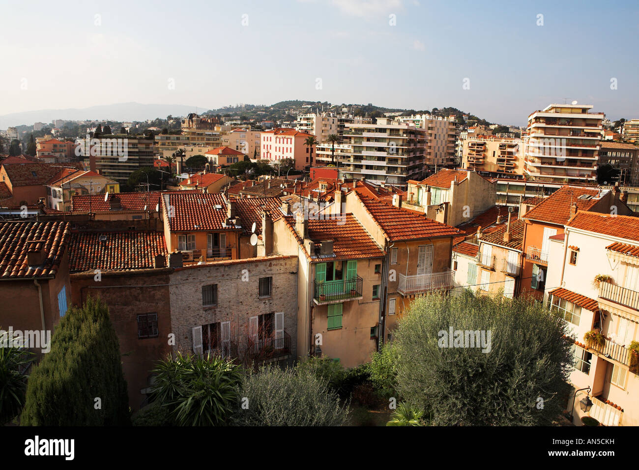 The Skyline of Cannes France Stock Photo Alamy