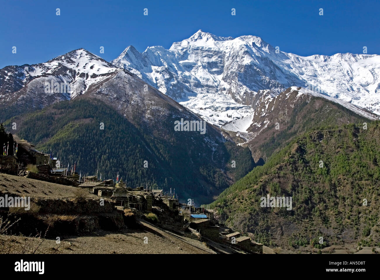 upper-pisang-village-and-annapurna-ll-7937m-annapurna-circuit-trek