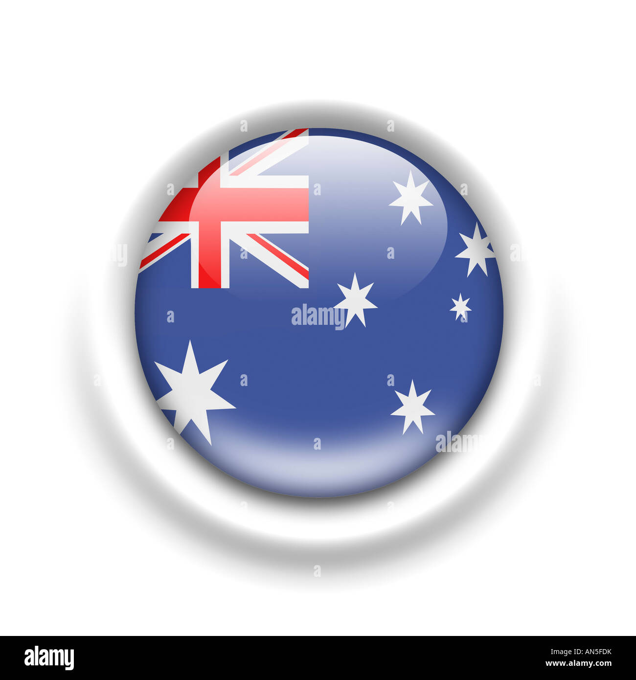 Flag of Australia and Heard & McDonald Islands & Cocos Islands Stock Photo