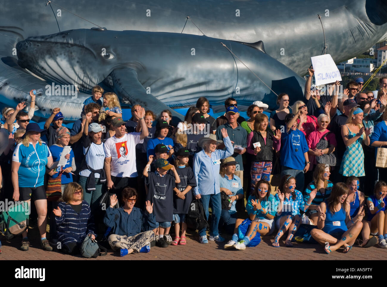 Anti-whaling protest Stock Photo