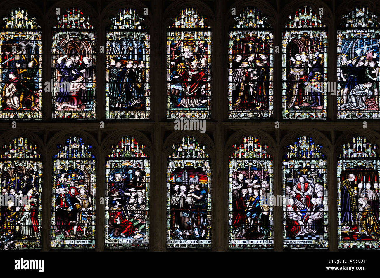 Stained Glass Windows in the Chapter House of Canterbury Cathedral