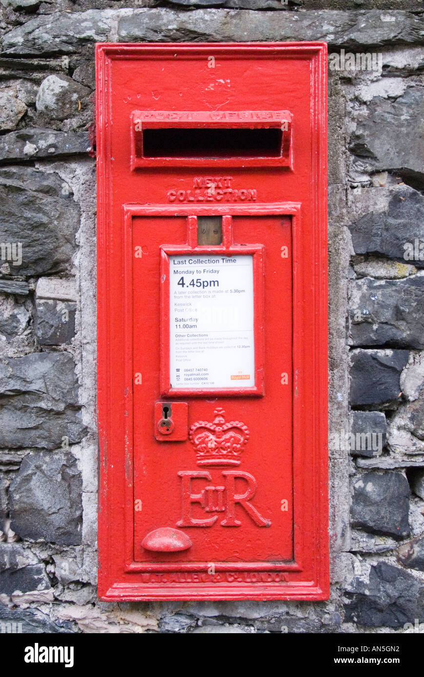 Royal Mail collection box set in a drystone wall Stock Photo Alamy