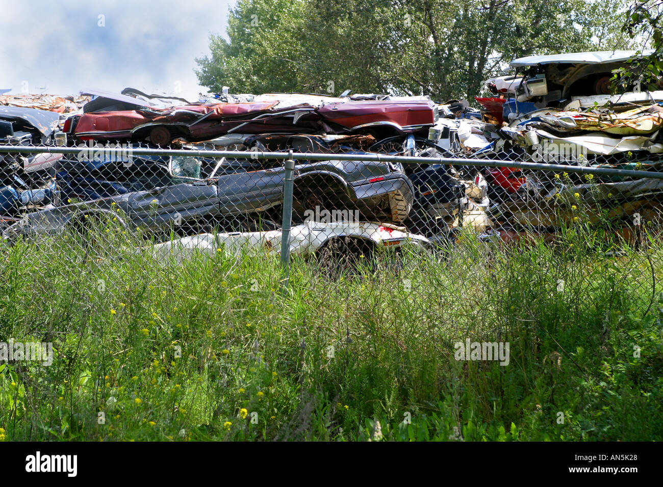Trucks in a junk yard hi-res stock photography and images - Alamy