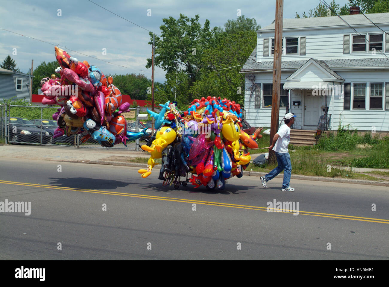 Parade toy seller Balloon man Stock Photo