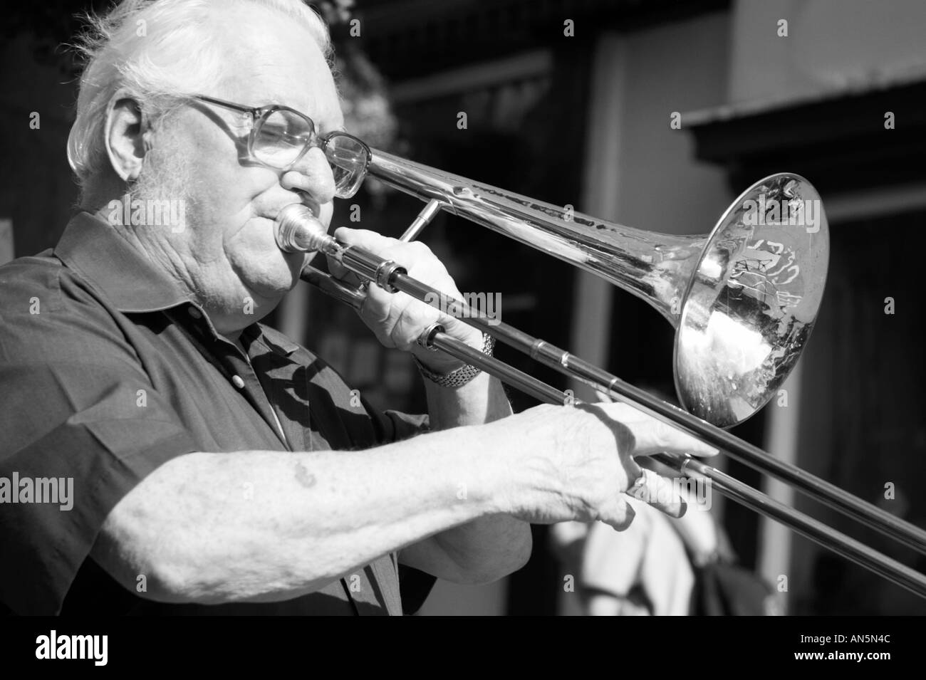 Street Jazz Bishops Castle Autumn Fair England 2005 Stock Photo