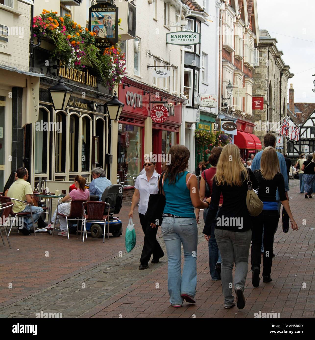 Salisbury town centre in Wiltshire southern England UK Stock Photo Alamy
