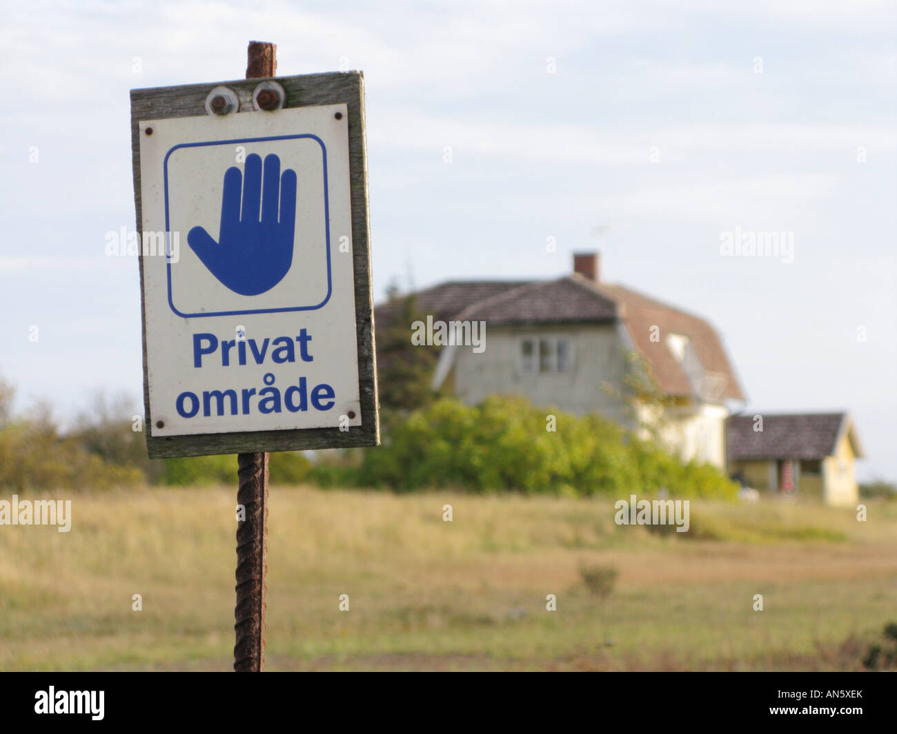 Sign, no trespassing. Stock Photo