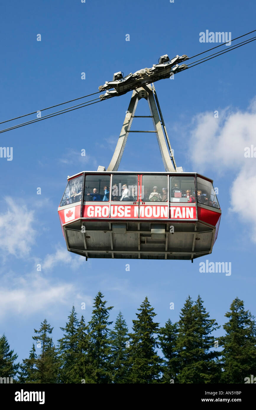 The Grouse Mountain cable car in Vancouver British Columbia Canada ...