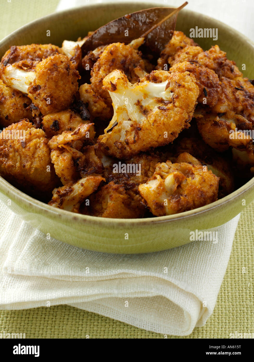 Kashmiri spicy cauliflower Indian vegetarian editorial food Stock Photo