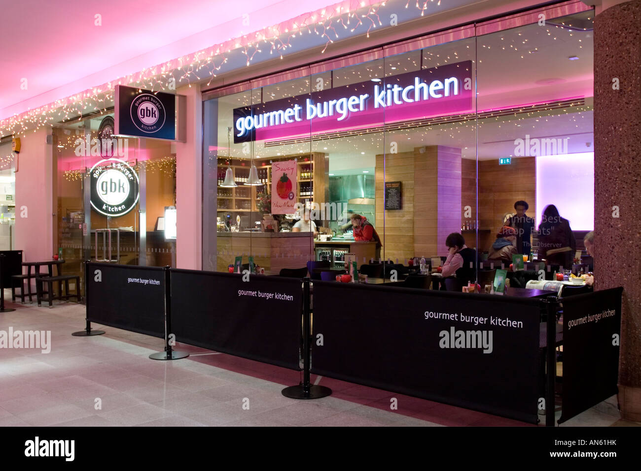 Gourmet Burger Kitchen - Brunswick Shopping Centre - London Stock Photo