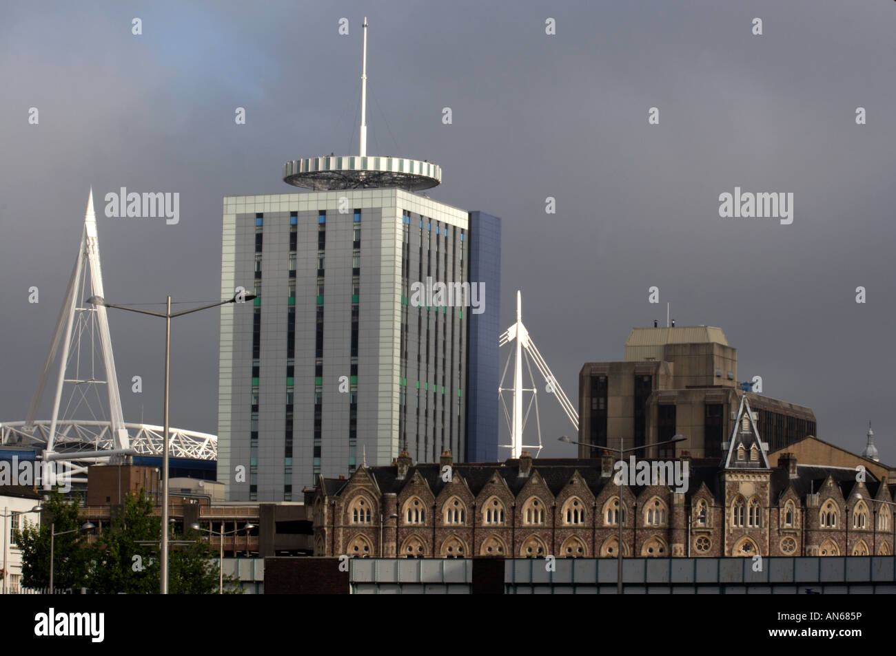 The rapidly changing Cardiff skyline, Cardiff, Wales, UK Stock Photo