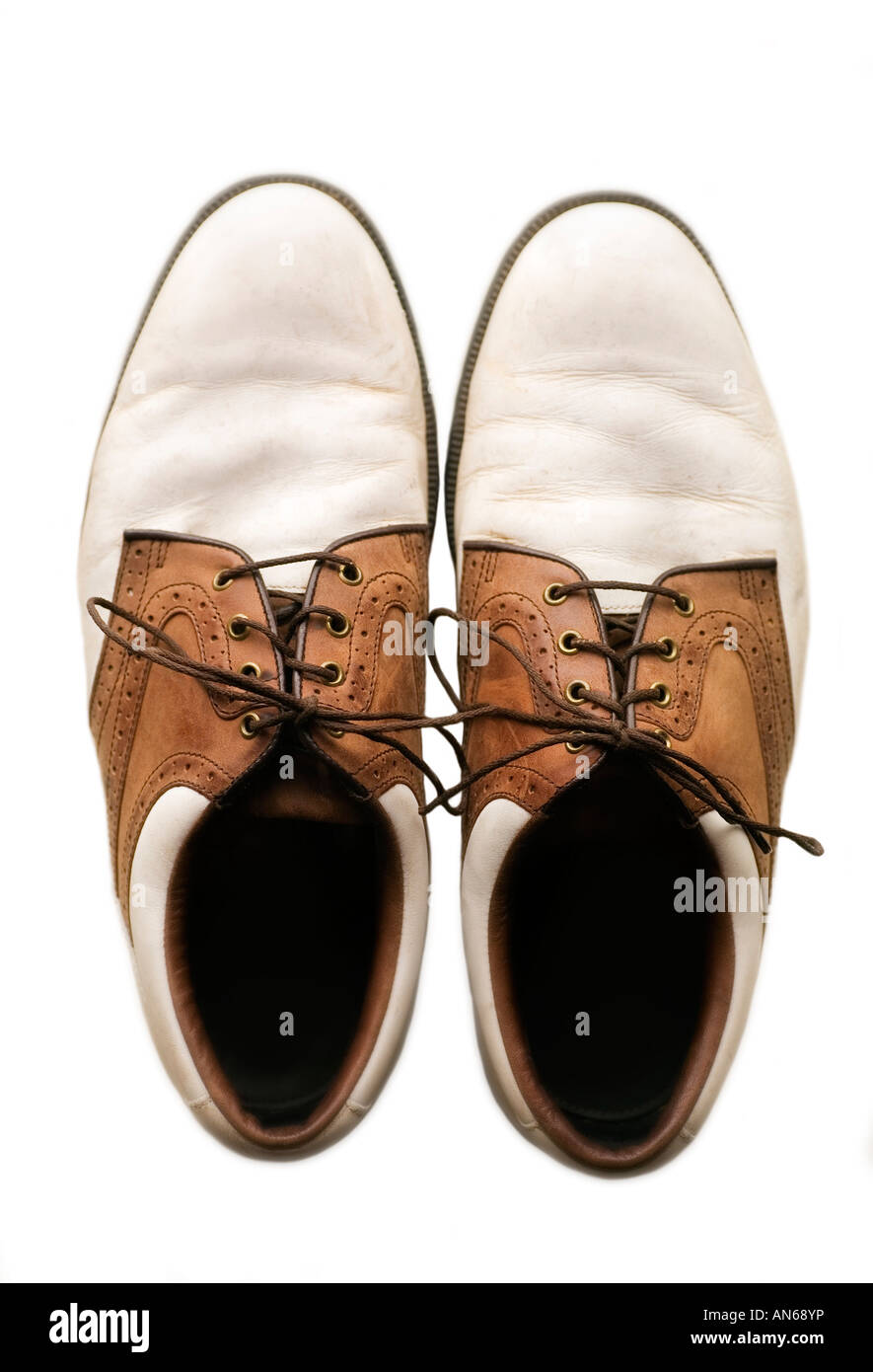Pair of golf shoes Stock Photo