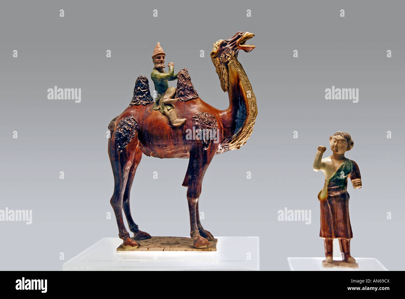 Shanghai Museum P R of China Tang Dynasty Camel figurine Stock Photo