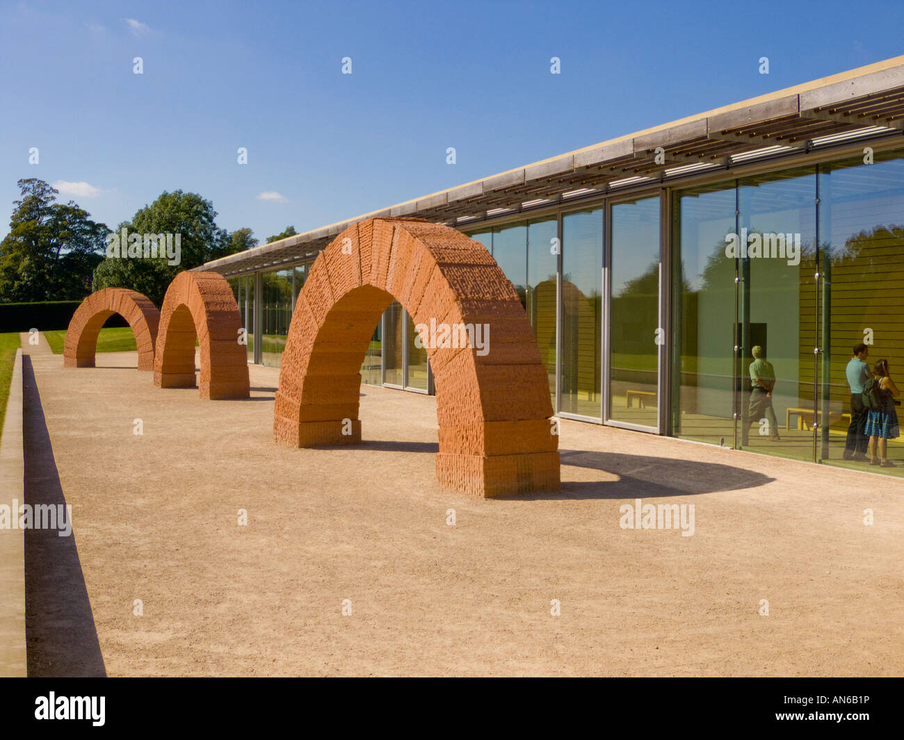 Yorkshire Sculpture Park Striding Arches by Andy Goldsworthy Stock Photo