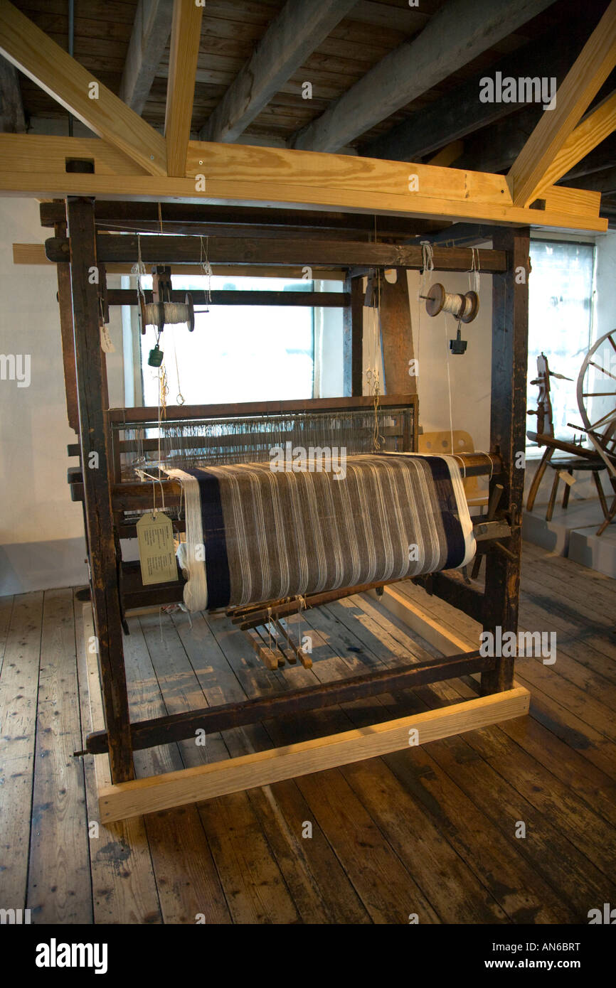 National Wool Museum Llandysul Wales Weaving machine Stock Photo