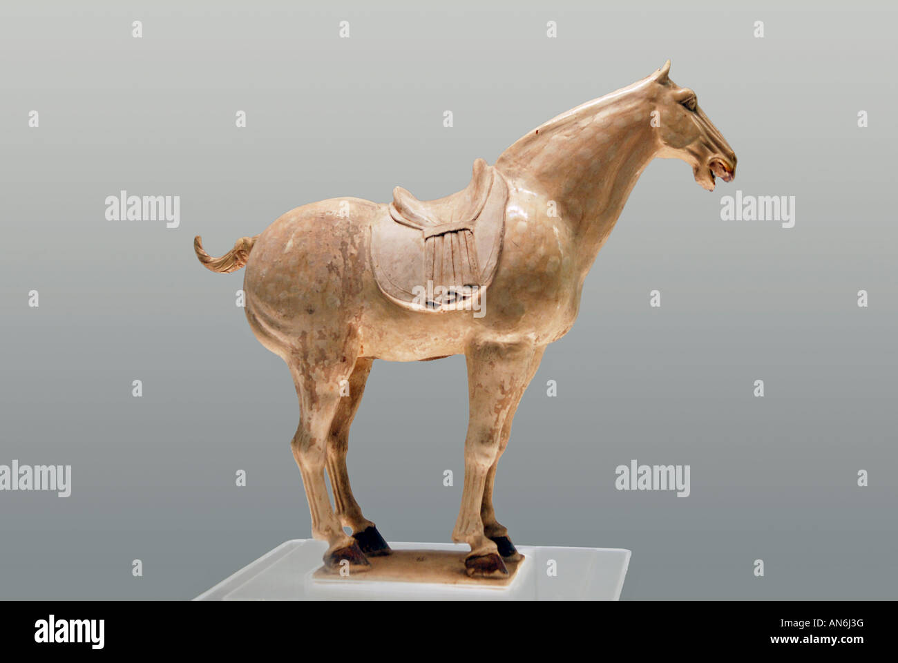 Shanghai Museum P R of China Tang Dynasty Figurine Stock Photo