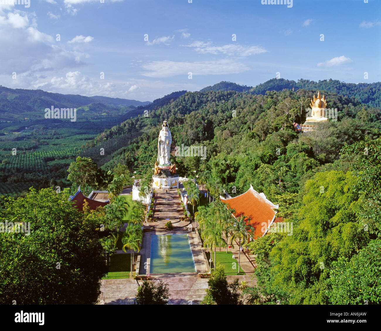 Tempelanlage von Wat Bang Rian bei Krabi temple site of Wat Bang Rian Thailand Stock Photo