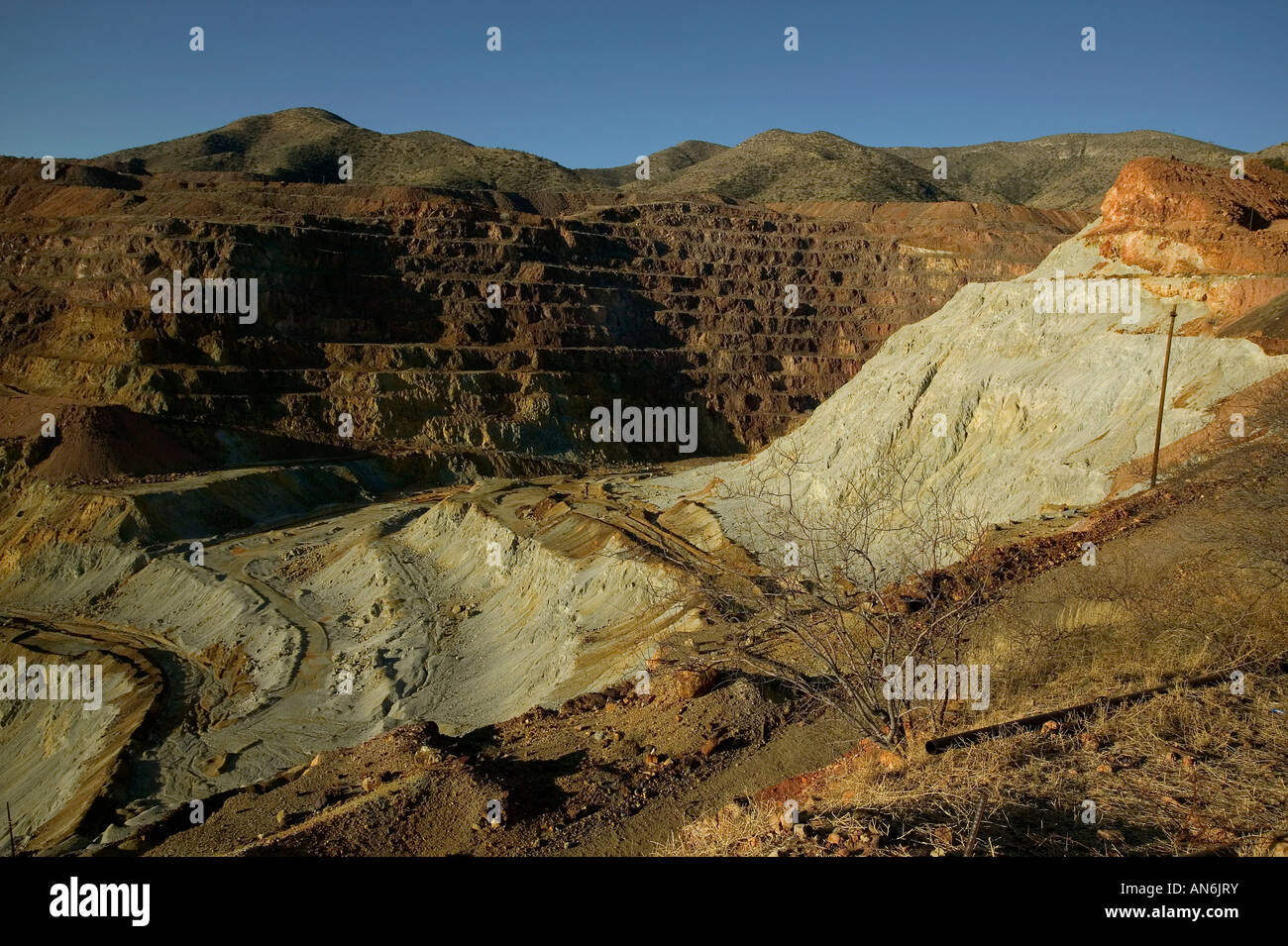 Disused copper mine at Bisbee Arizona USA Stock Photo