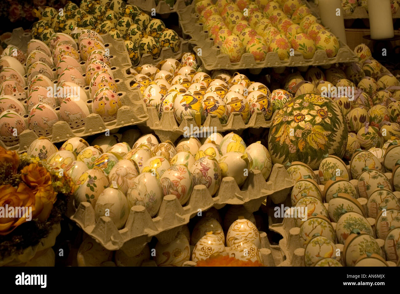 Austria Salzburg hand painted eggs Stock Photo - Alamy
