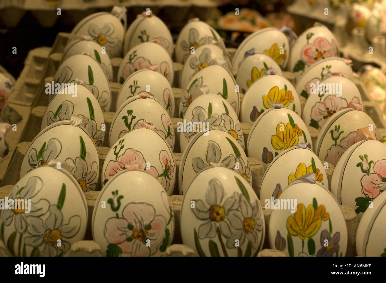 Austria Salzburg hand painted eggs Stock Photo - Alamy