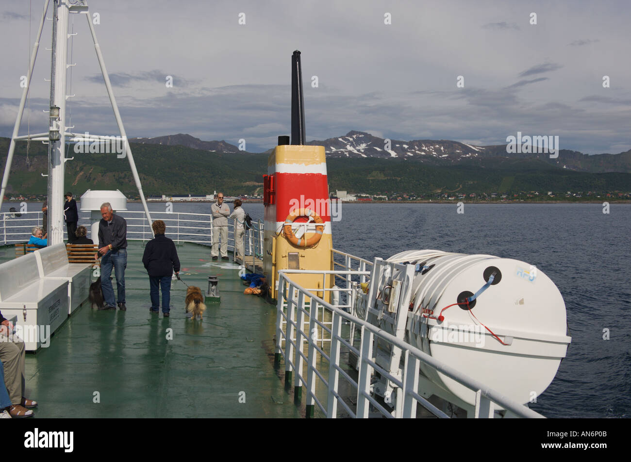Ferry from Vesteralen to Lofoten Islands Stock Photo Alamy
