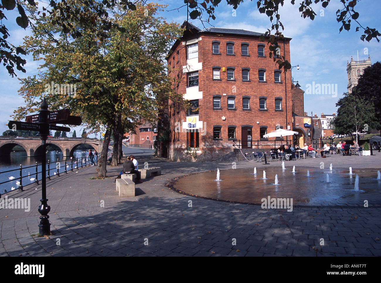 worcester fountain town centre by river severn worcestershire england uk gb Stock Photo