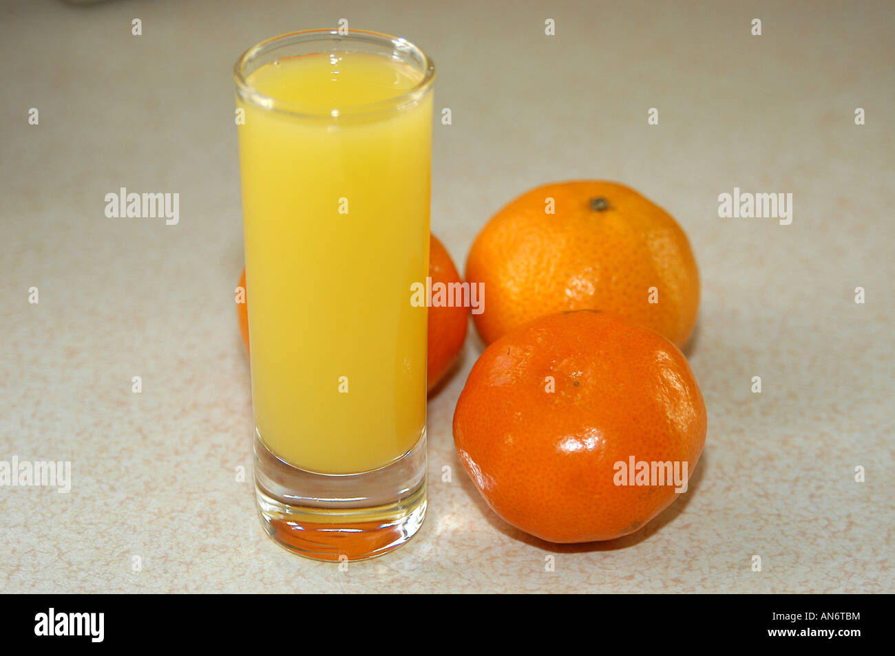 Orange Juice with Satsumas Stock Photo Alamy