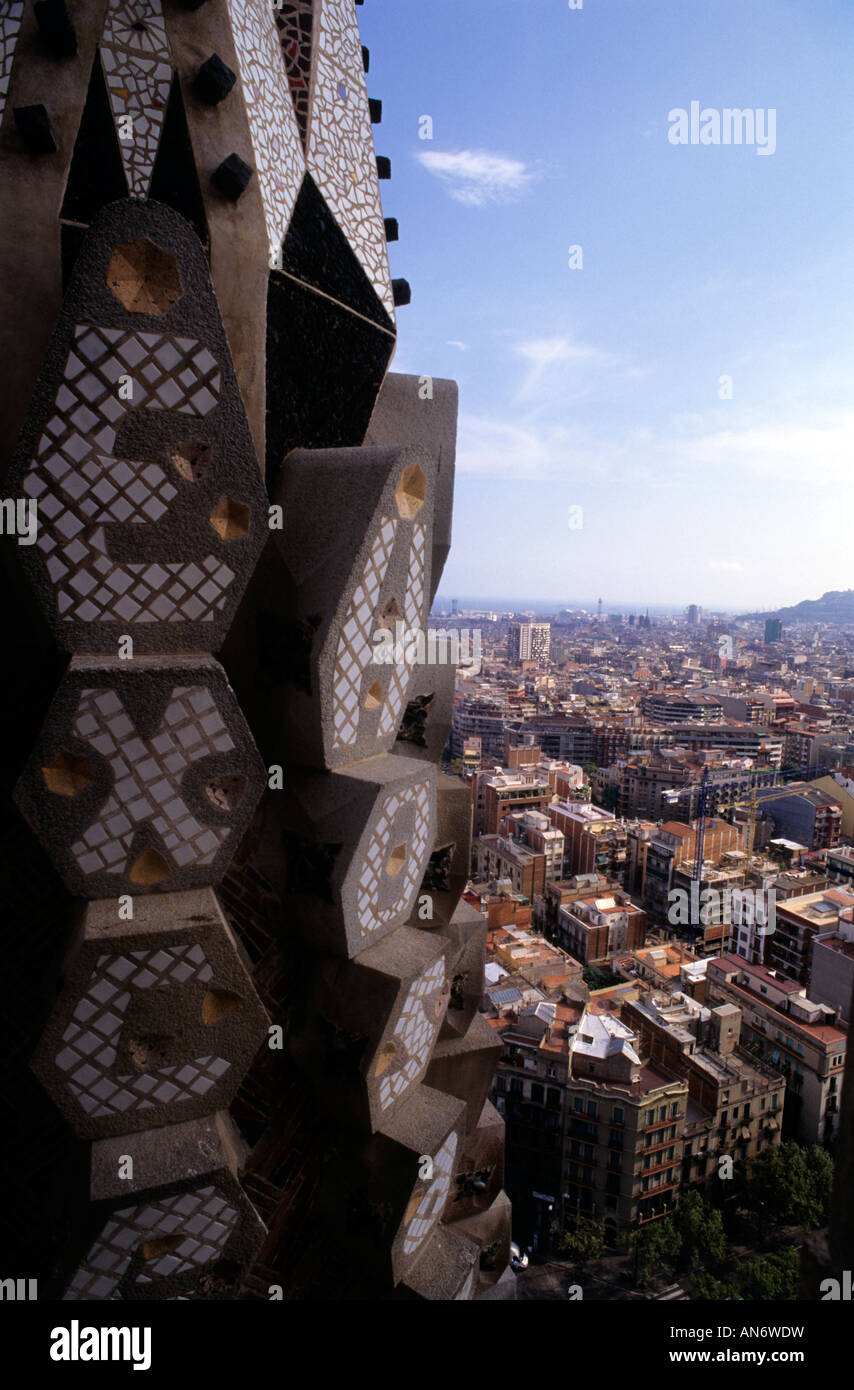 View from the Sagrada Familia Barcelona Spain Stock Photo