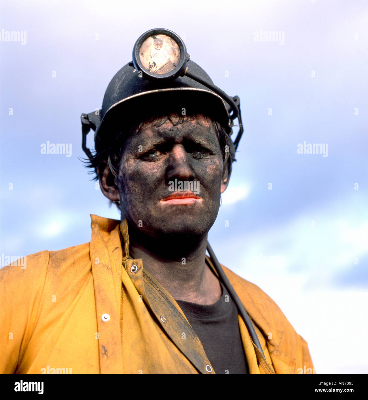 South Wales coal miner worker and NUM lodge leader Antony Jones from Betws Colliery Ammanford South Wales UK 1990  KATHY DEWITT Stock Photo