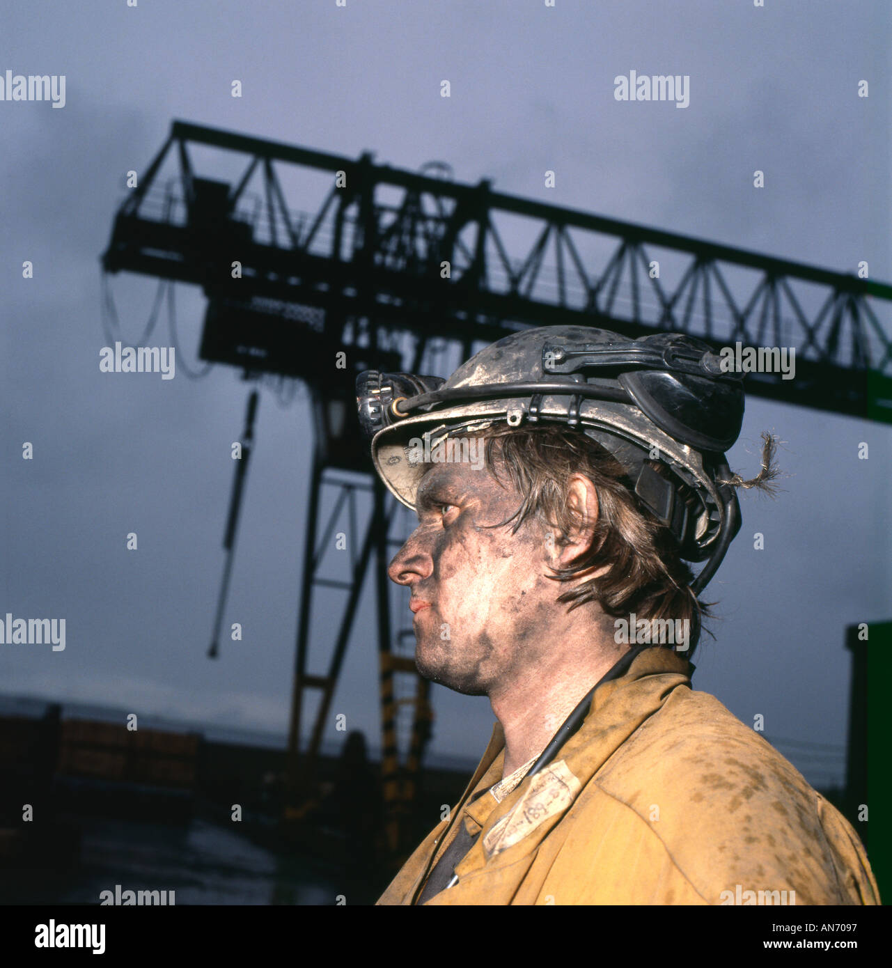 South Wales coal miner worker and NUM lodge leader Antony Jones from Betws Colliery Ammanford South Wales UK 1990 Stock Photo