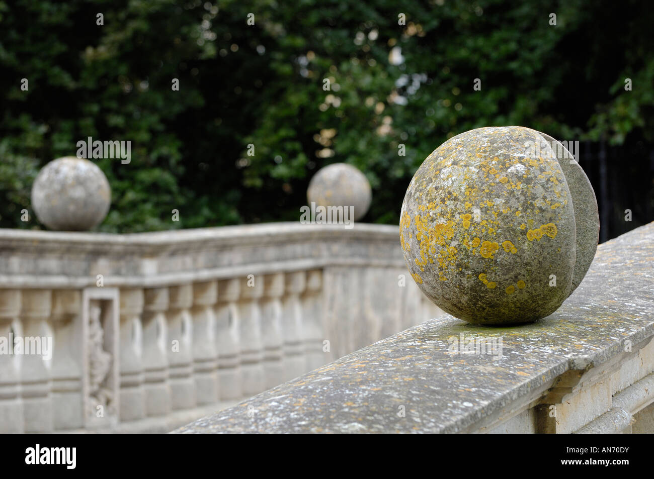 Ornamenal stone spheres of Clare Bridge Stock Photo - Alamy