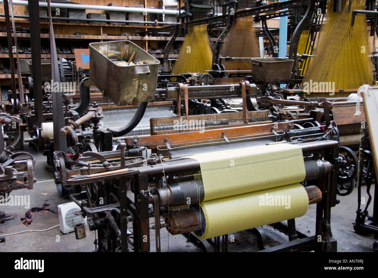 Lancashire loom, Masson Mill, Matlock Bath, Derbyshire, England Stock Photo