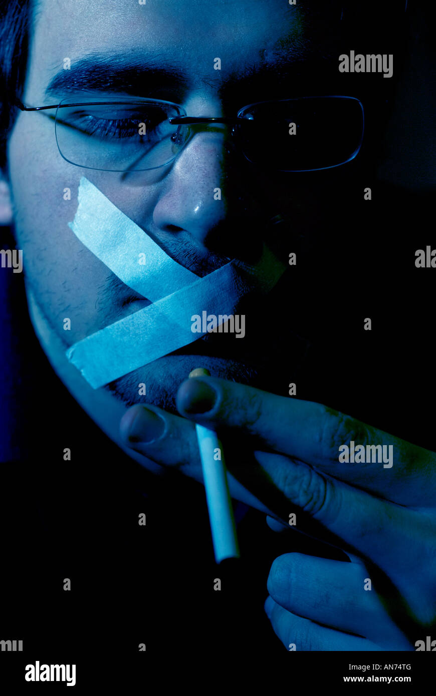 Man craving cigarette Stock Photo Alamy