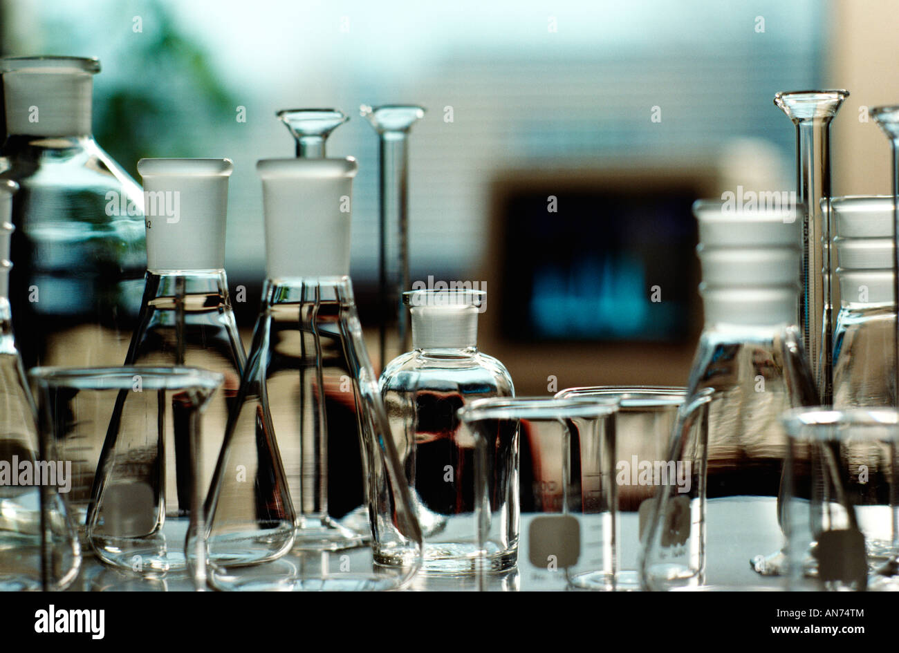 Glassware Consisting Of Beakers And Flasks In Pharmaceutical Company