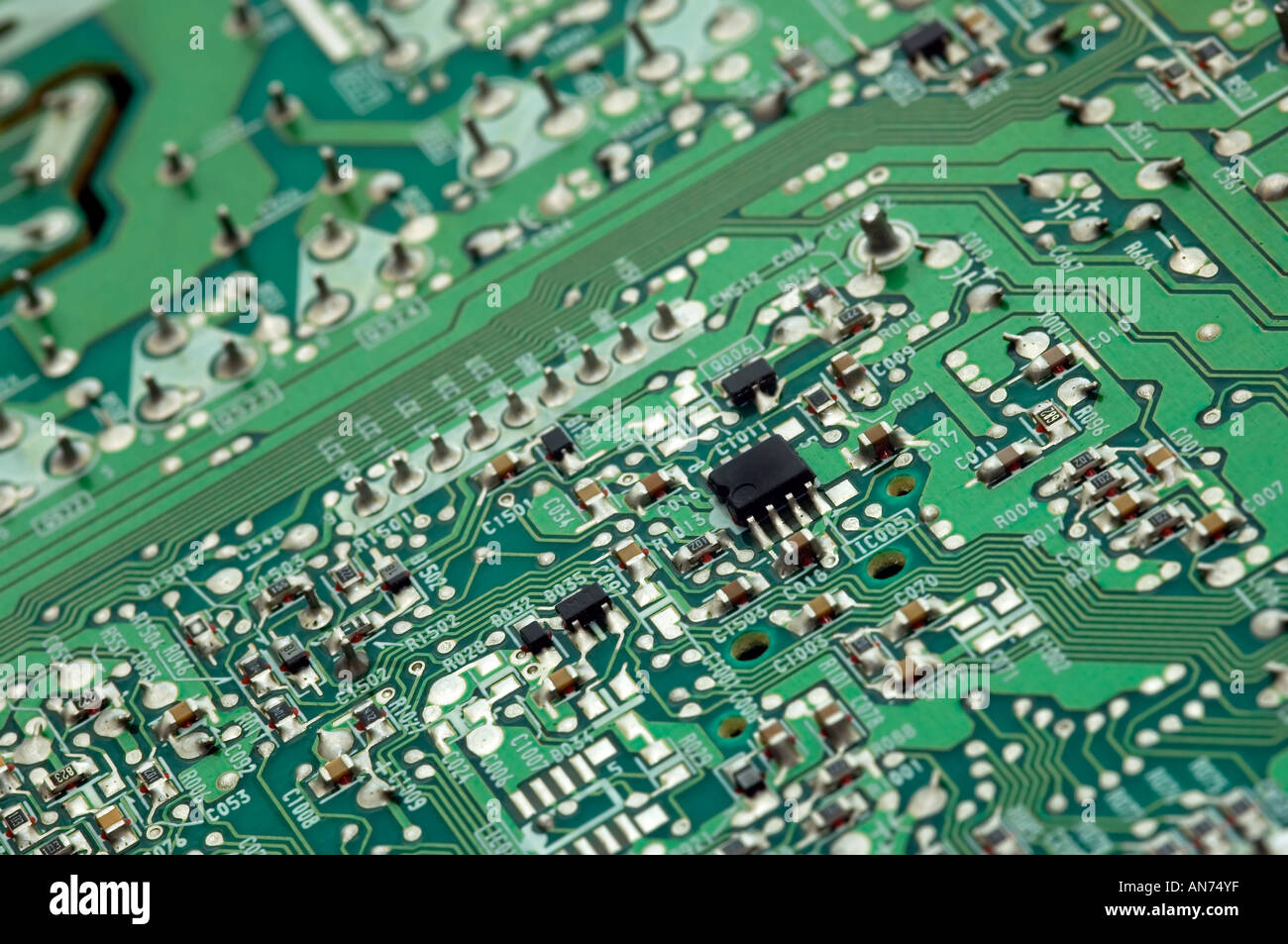 Electronic circuit board and components Stock Photo - Alamy